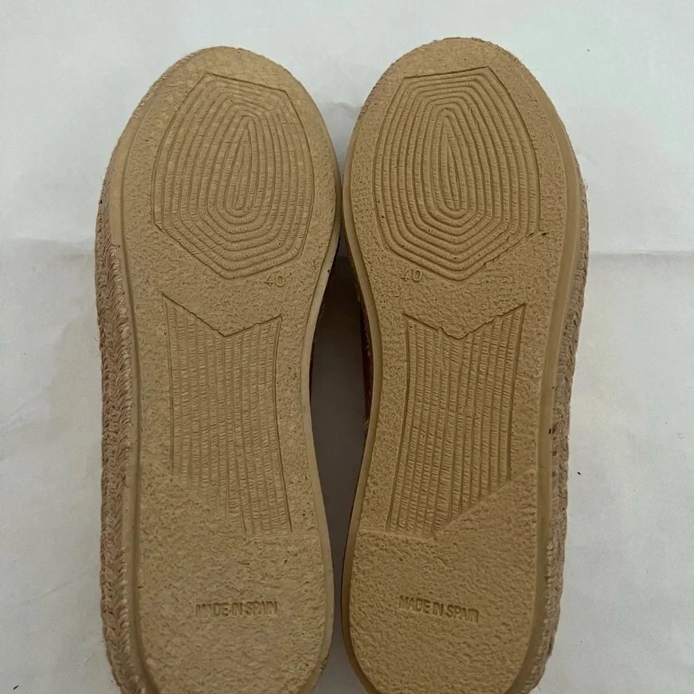 Paez Metaliic Pink Low Top Lace Up Espadrilles Shoes Womens 9.5 US NWB